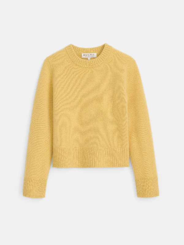 High waist design Michelle Crewneck Sweater in Cashmere