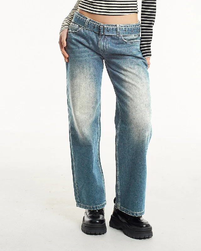 Sports Functional Style Winnie Low Rise Dad Jean