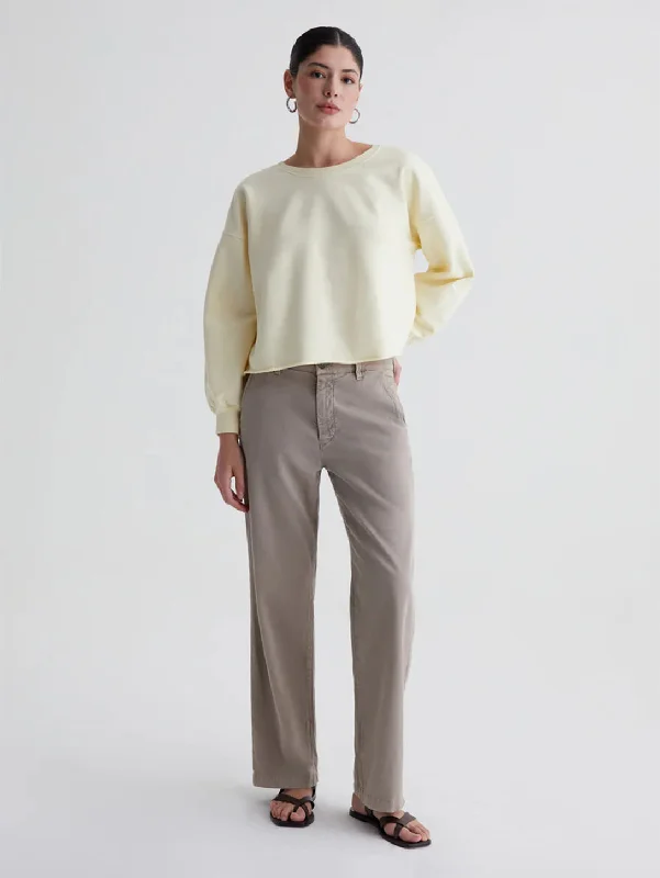 Luxe Comfort Caden Straight Trouser - Sulfur Desert Taupe