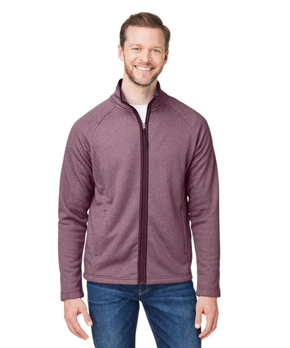 New Design CE72 - Core 365 Mens Venture Heathered Stripe Full-Zip Jacket | Burgundy/White New Design CE72 - Core 365 Mens Venture Heathered Stripe Full-Zip Jacket | Burgundy/White