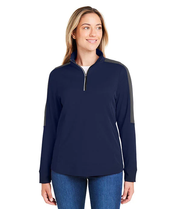 Energy Plan CE404W - Core 365 Ladies Market Snag Protect Mesh Colorblock Quarter-Zip | Classic Navy/Carbon Energy Plan CE404W - Core 365 Ladies Market Snag Protect Mesh Colorblock Quarter-Zip | Classic Navy/Carbon