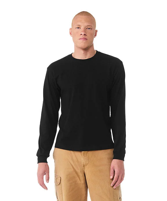 Stretch Design 3511 - Bella + Canvas Unisex 6 oz Heavyweight Long-Sleeve T-Shirt | Black