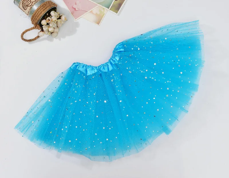Comfortable And Cold-proof Sequin Tulle Tutu Skirt Ballet Kids Princess Dressup Party Baby Girls Dance Wear, Aqua, Adults