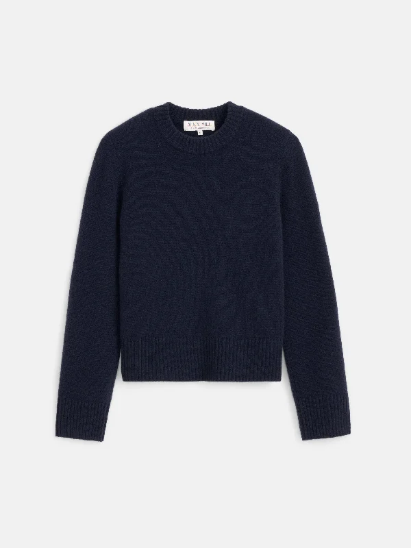Comfortable and simple Michelle Crewneck Sweater in Cashmere