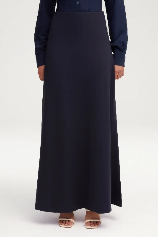 Boutique style Essential Jersey A-Line Maxi Skirt - Navy Blue