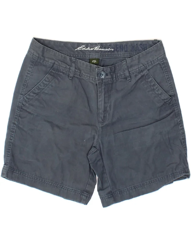 Light Comfort EDDIE BAUER Womens Chino Shorts US 4 Small W32  Navy Blue Cotton