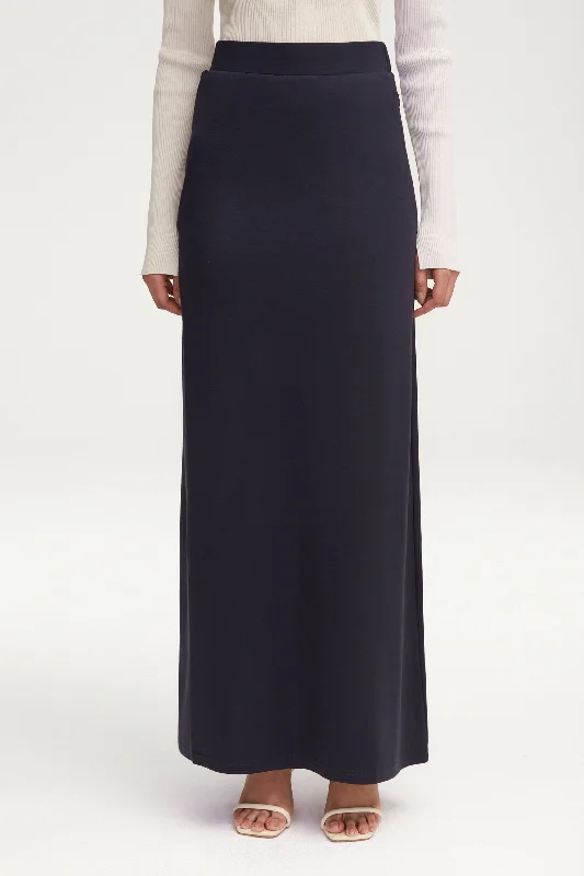 Soft Layers Essential Jersey Maxi Skirt - Navy Blue