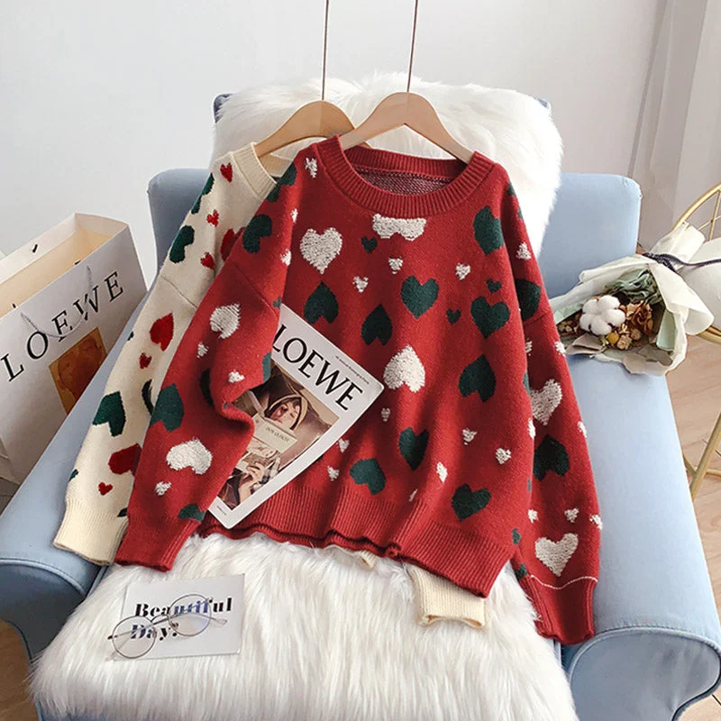 Personal Design Love sweater women's Pullover knitted bottomed Shirt Top  5129