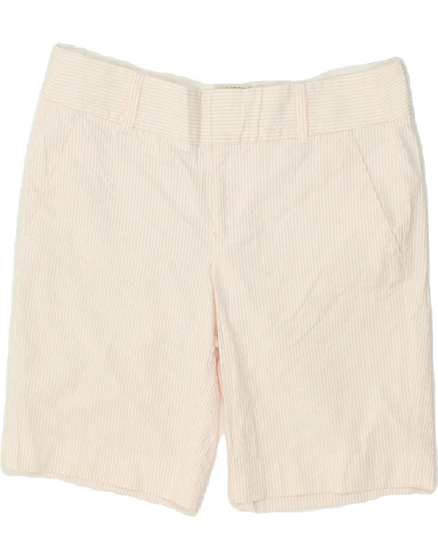 Fashionable Items J. CREW Womens Chino Shorts US 6 Medium W30  White Pinstripe Cotton