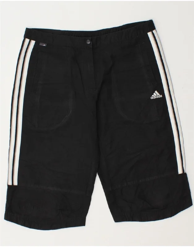 Dessert Matching ADIDAS Womens Bermuda Shorts UK 10 Small W30  Black Cotton