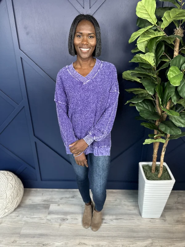 Fashionable Inner Wear Just A Hint Women's Terry Knit Sweatshirt
