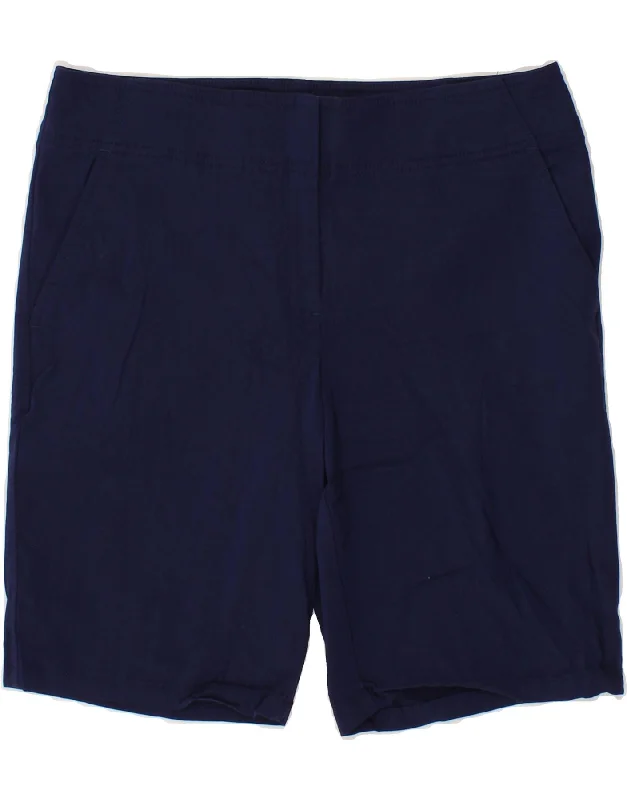 Fashion Concept IZOD Womens Chino Shorts US 10 Large W32  Navy Blue Rayon