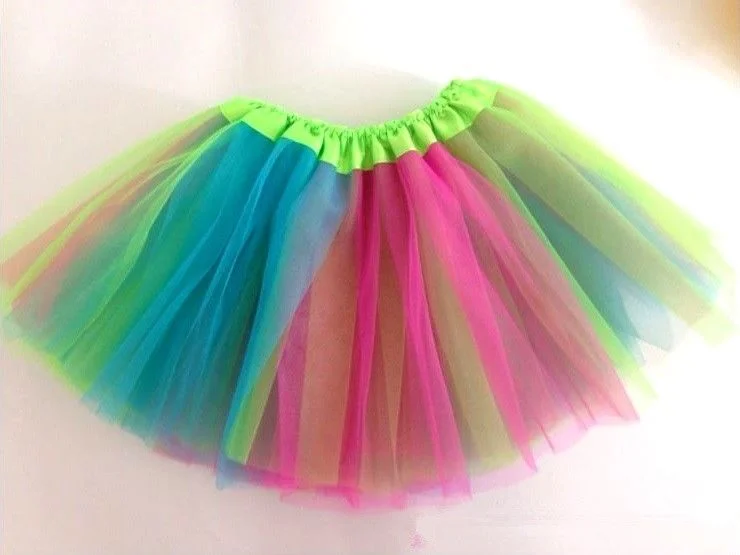 Street Show-off Style New Adults Tulle Tutu Skirt Dressup Party Costume Ballet Womens Girls Dance Wear, Rainbow, Adults
