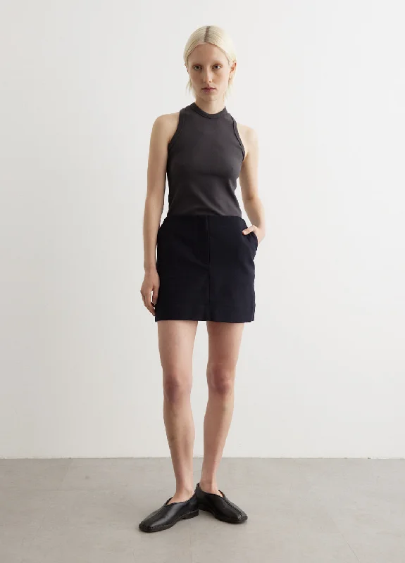 Stylish Comfort Wool Mini Skirt