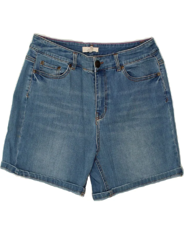 Trendy Traveler JOULES Womens High Waist Denim Shorts UK 12 Medium W30  Blue Cotton