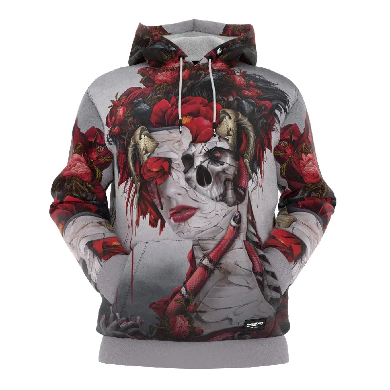 Simple And Comfortable Queen Of Snakes And Black Widow Hoodie
