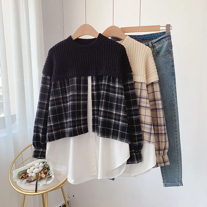 Floral Prints Korean loose lazy style sweater top  5101