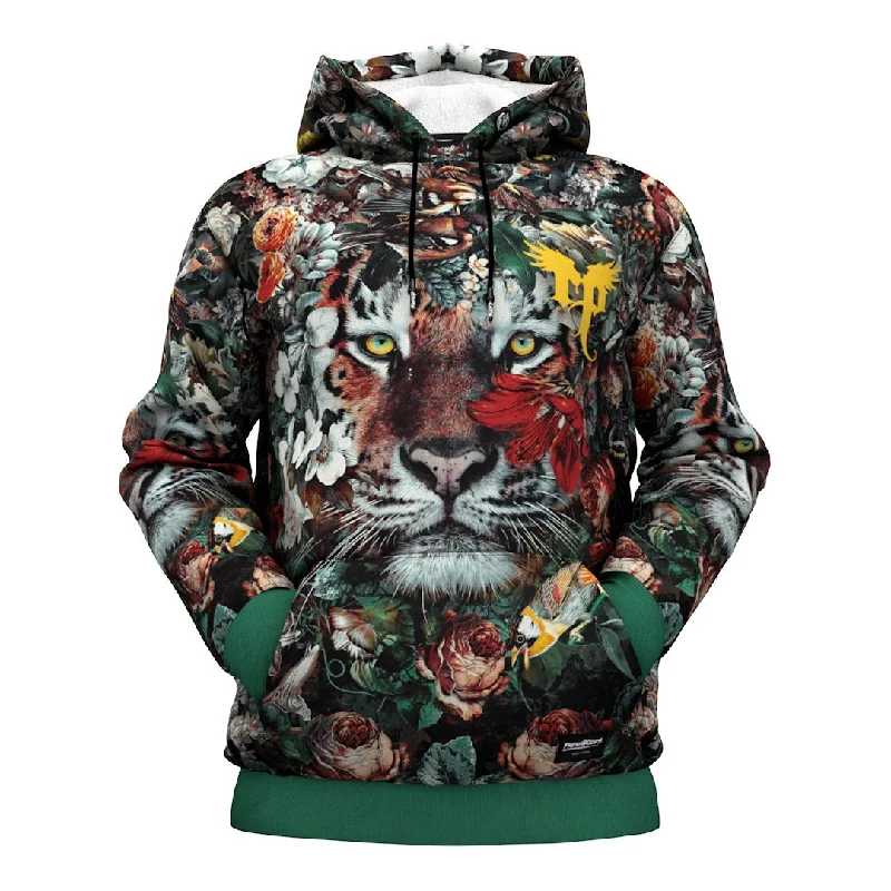 Carefree Flower Tiger Hoodie