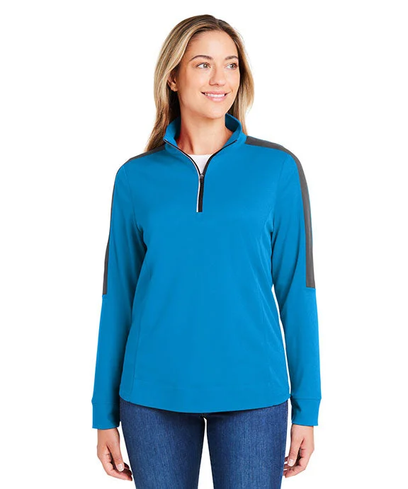 Exclusive Customization CE404W - Core 365 Ladies Market Snag Protect Mesh Colorblock Quarter-Zip | Electric Blue/Carbon Exclusive Customization CE404W - Core 365 Ladies Market Snag Protect Mesh Colorblock Quarter-Zip | Electric Blue/Carbon