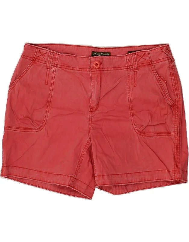 Celebrity Style EDDIE BAUER Womens Mercer Fit Chino Shorts US 12 Large W34  Red