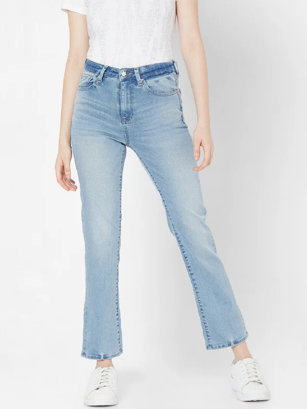 Luxury Style Spykar Women Blue Cotton Super Skinny Fit Ankle Length Jeans (Alexa)