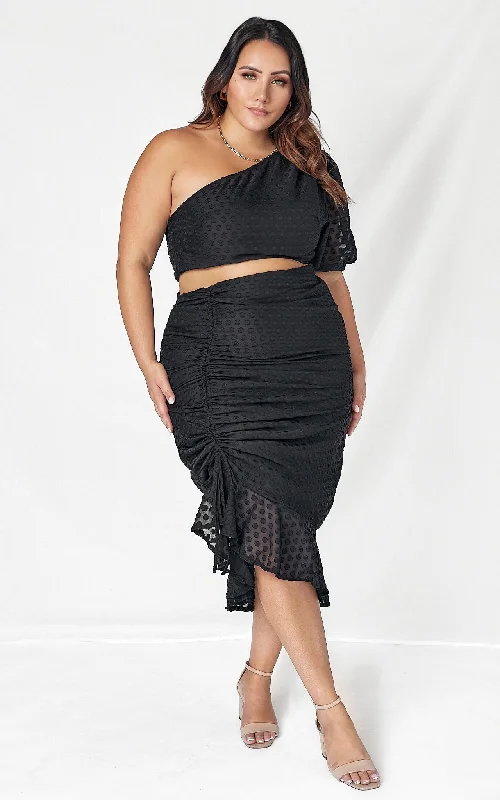 Luxury Customization Cali Skirt - Black Texture