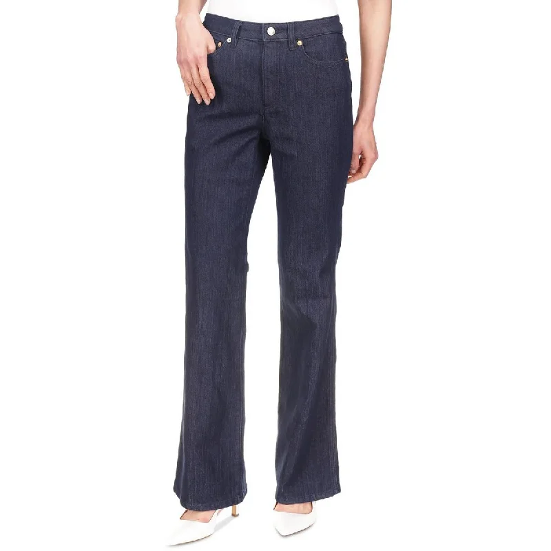 Editorial Design Womens Pocket Denim Flared Jeans