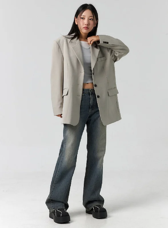 Exquisite Tailoring Vintage Wash Bootcut Jeans CS305