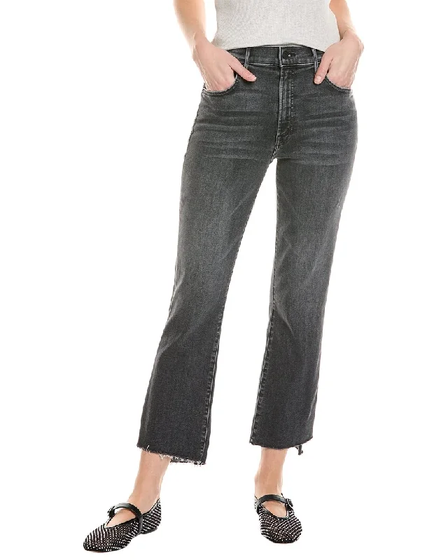 Noble And Elegant MOTHER The Insider Crop Step Fray Up In Smoke Jean