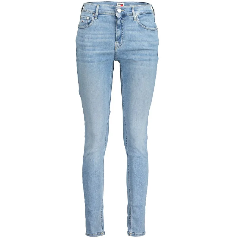 Street Fashion Tommy Hilfiger blue Cotton Jeans & Women's Pant