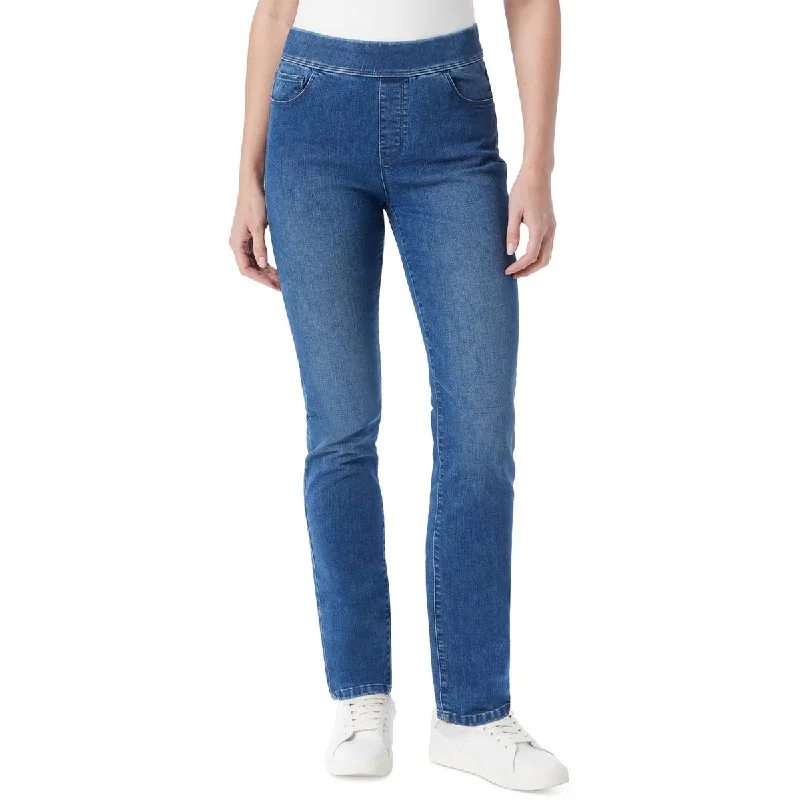 Leisure Sports Womens Stretch Denim Straight Leg Jeans